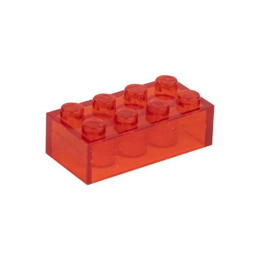 Slika za kategorijo Enobarvna škatlica prozorno ognjeno rdeča 224 /300 kos 