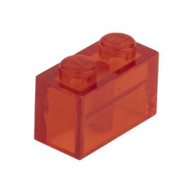Picture of Loose brick 1X2 flame red transparent 224