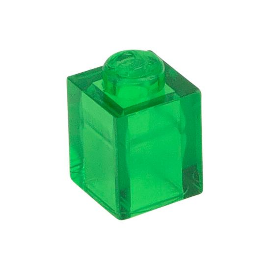 Slika Posamezna kocka 1X1 prozorno signalno zelena 708