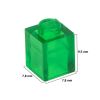 Picture of Loose brick 1X1 signal green transparent 708