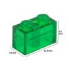 Picture of Loose brick 1X2 signal green transparent 708