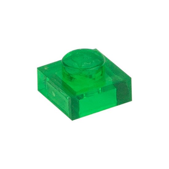 Picture of Loose plate 1X1 signal green transparent 708