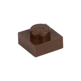 Picture of Loose plate 1X1 nut brown 071