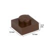 Picture of Loose plate 1X1 nut brown 071