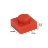 Picture of Loose plate 1X1 flame red 620