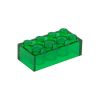 Picture of Loose brick 2X4 signal green transparent 708
