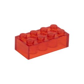 Picture of Loose brick 2X4 flame red transparent 224