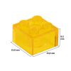 Picture of Loose brick 2X2 traffic yellow transparent 004