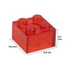 Picture of Loose brick 2X2 flame red transparent 224