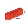Picture of Loose brick 1X4 flame red transparent 224