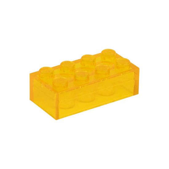 Picture of Loose brick 2X4 traffic yellow transparent 004