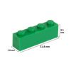 Picture of Loose brick 1X4 signal Green 180