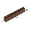 Picture of Loose brick 1X8 nut brown 071
