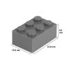 Picture of Loose brick 2X3 dusty gray 851