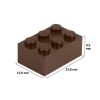 Picture of Loose brick 2X3  nut brown 071