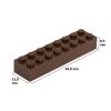 Picture of Loose brick 2X8 nut brown 071
