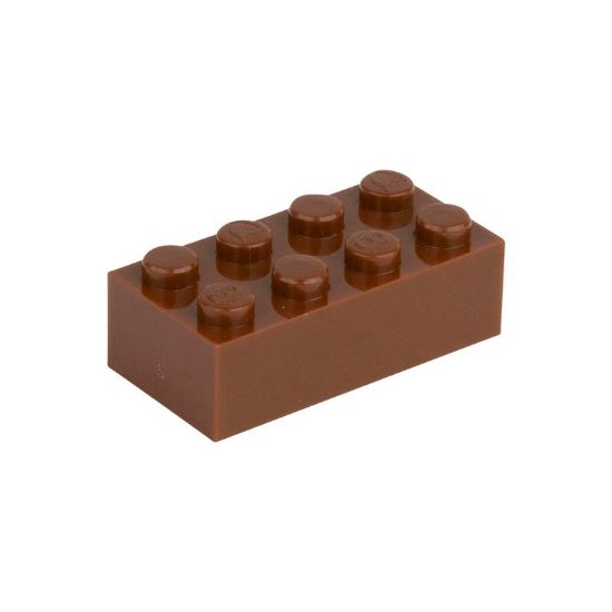 Picture of Loose brick 2X4 signal brown 090