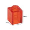Picture of Loose brick 1X1 flame red transparent 224