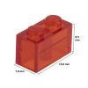 Picture of Loose brick 1X2 flame red transparent 224