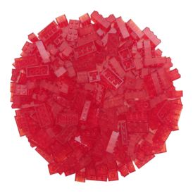 Image de Unicolore Boîte rouge feu transparente 224 /300 pieces