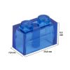 Picture of Loose brick 1X2 sky blue transparent 192