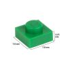 Picture of Loose plate 1X1 signal Green 180