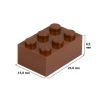Picture of Loose brick 2X3 signal brown 090
