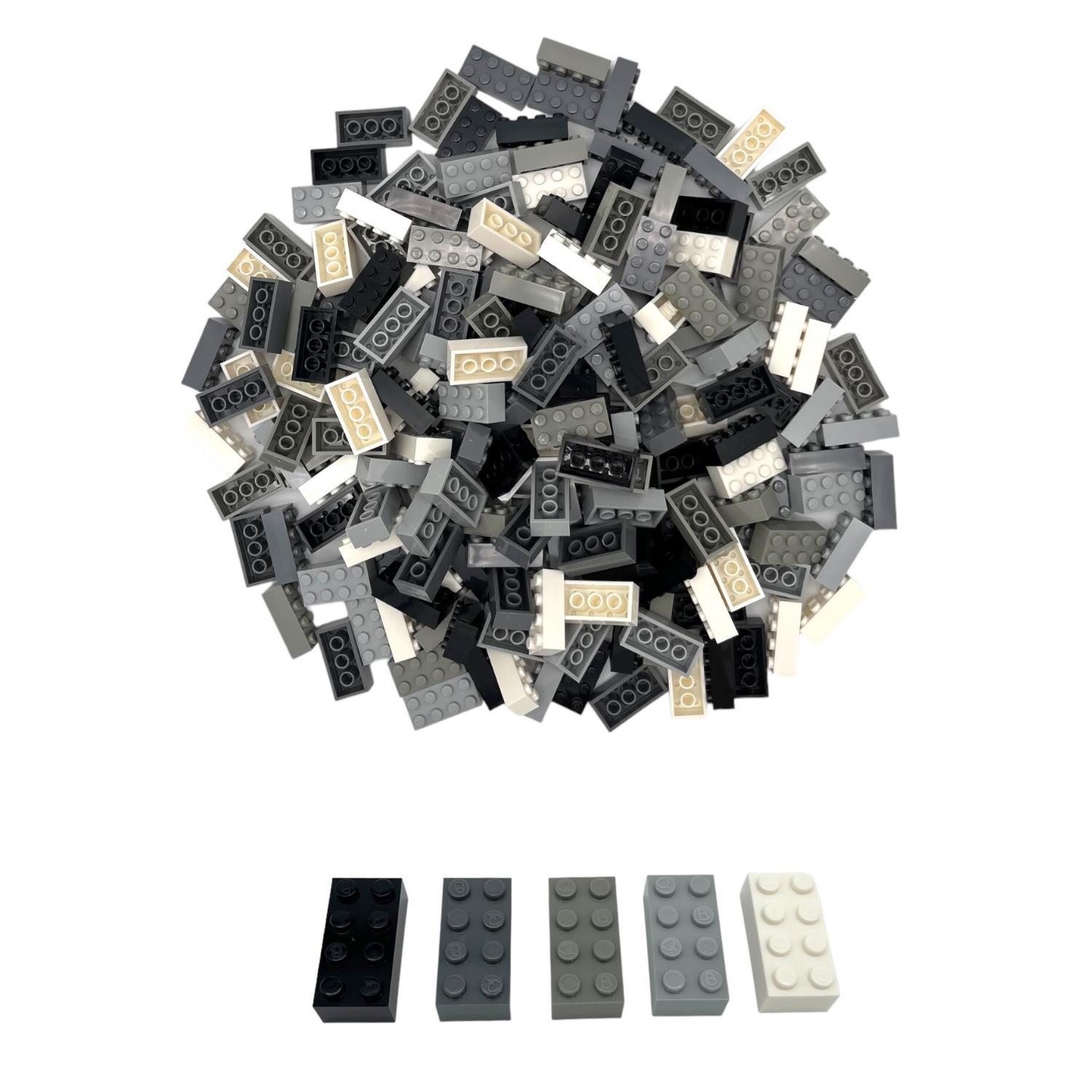 Classic 2x4 building brick set | 200 pieces in 5 different building ...