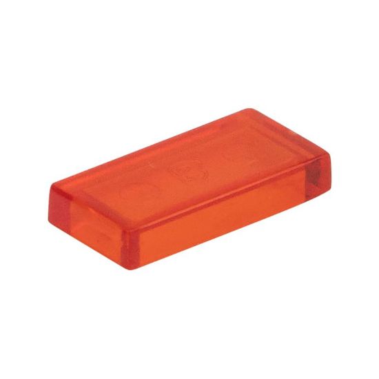 Picture of Loose tile 1X2 flame red transparent 224
