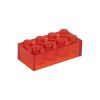 Picture of Loose brick 2X4 flame red transparent 224