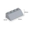 Picture of Roof tile 2X4/ 45° - window gray 411