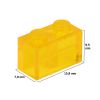 Picture of Loose brick 1X2 traffic yellow transparent 004