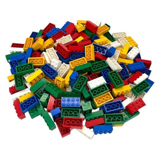 Image de Ensemble de Briques de Construction 2x4 Classiques | 200 Pieces en 5 Couleurs de Base Différentes