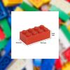 Image de Ensemble de Briques de Construction 2x4 Classiques | 200 Pieces en 5 Couleurs de Base Différentes