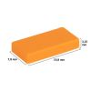 Picture of Loose tile 1X2 bright red orange 150