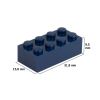 Slika Posamezna kocka 2X4 safirno modra 473