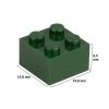 Slika Posamezna kocka 2X2 mah zelena 484