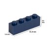 Slika Posamezna kocka 1X4 safirno modra 473