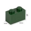 Slika Posamezna kocka 1X2 mah zelena 484