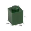 Slika Posamezna kocka 1X1 mah zelena 484
