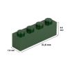 Slika Posamezna kocka 1X4 mah zelena 484