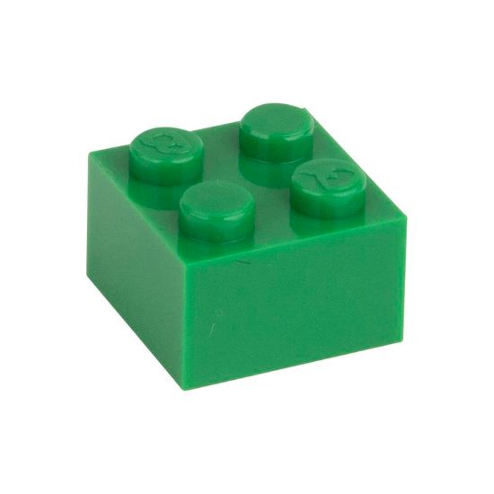 Slika Posamezna kocka 2X2 signalno zelena 180
