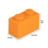 Slika Posamezna kocka 1X2 svetlo oranžna 150